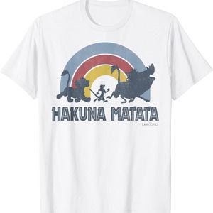 Disney The Lion King Hakuna Matata Distressed Rainbow Logo